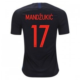 Camisolas de Futebol Croácia Mandzukic 17 Equipamento Alternativa Copa do Mundo 2018 Manga Curta